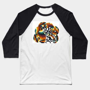 Squiggle Cat Baseball T-Shirt